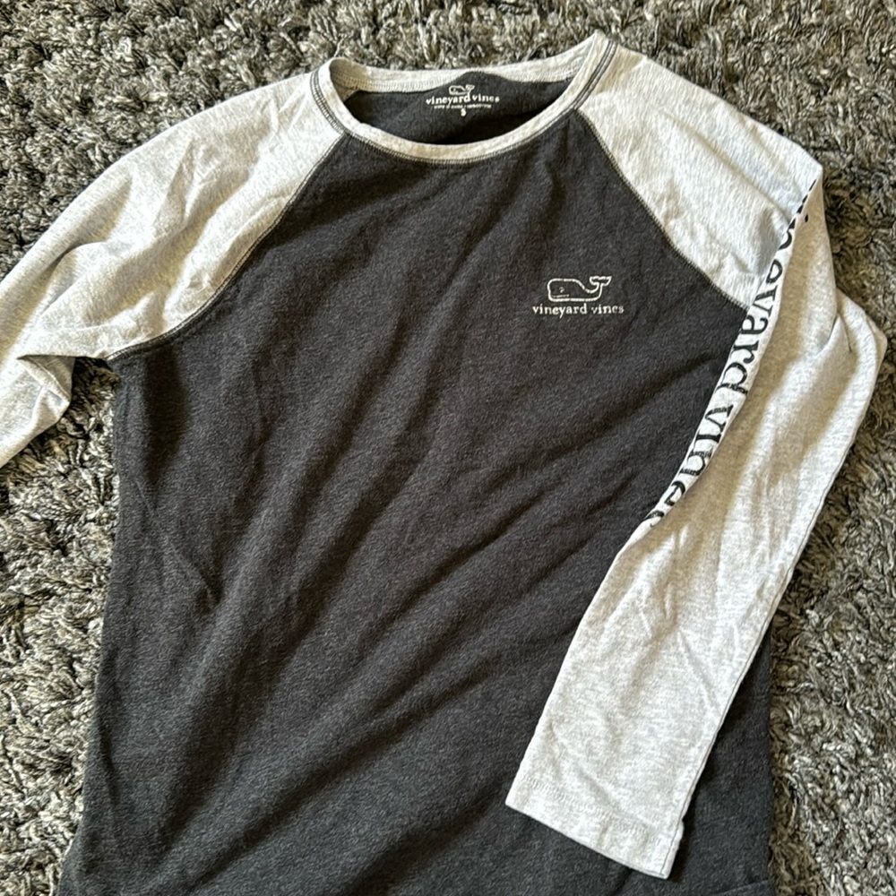 unisex vinyard vines baseball long sleeve tee